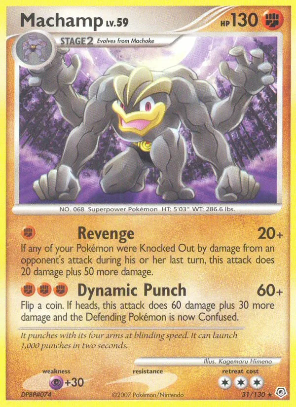 Machamp #31 Diamond & Pearl Pokemon card