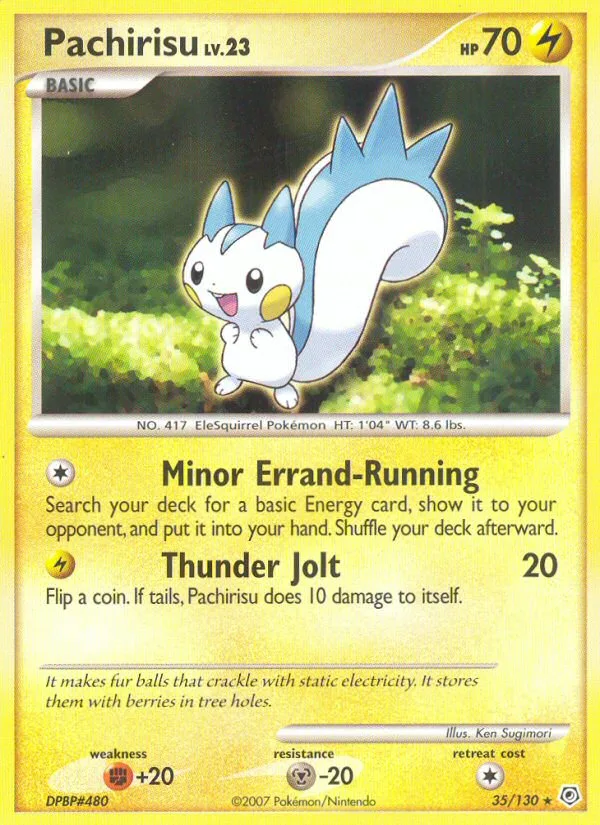 Pachirisu #35 Diamond & Pearl Pokemon card