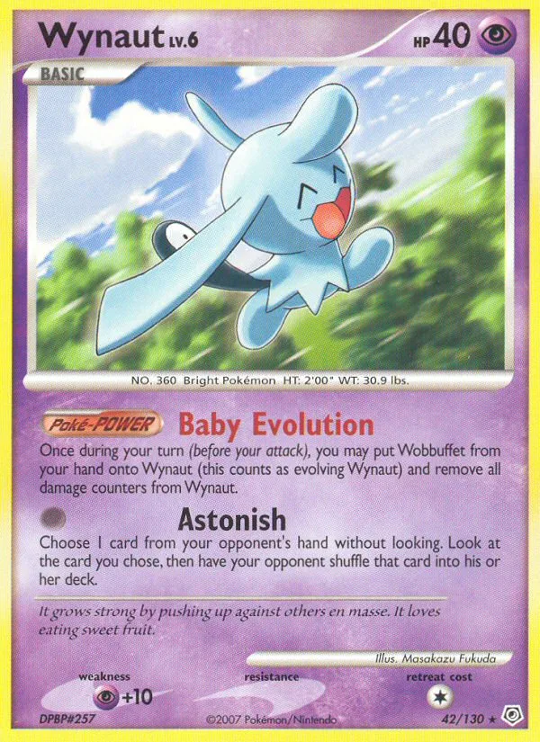 Wynaut #42 Diamond & Pearl Pokemon card