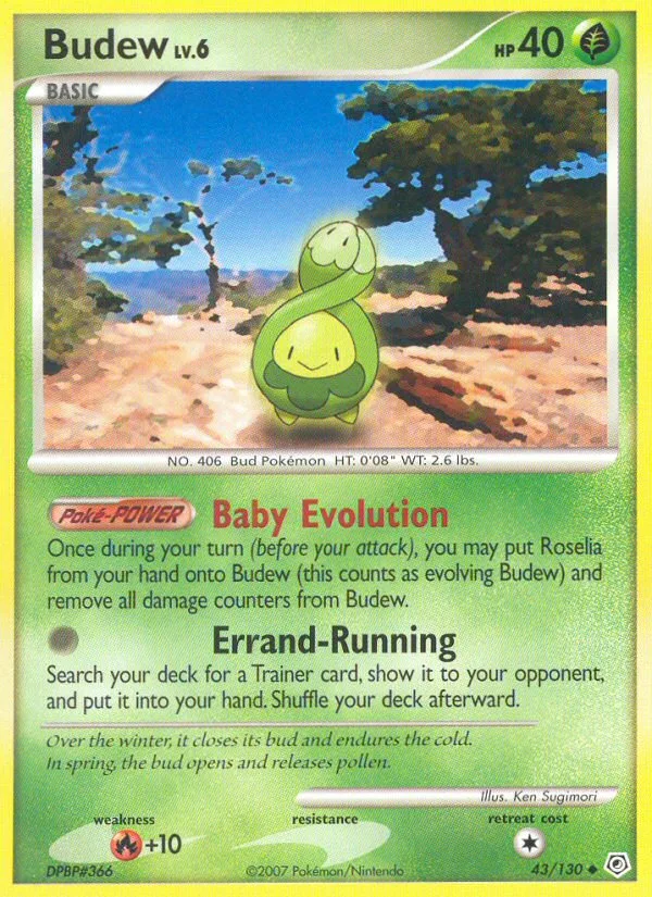 Budew #43 Diamond & Pearl Pokemon card
