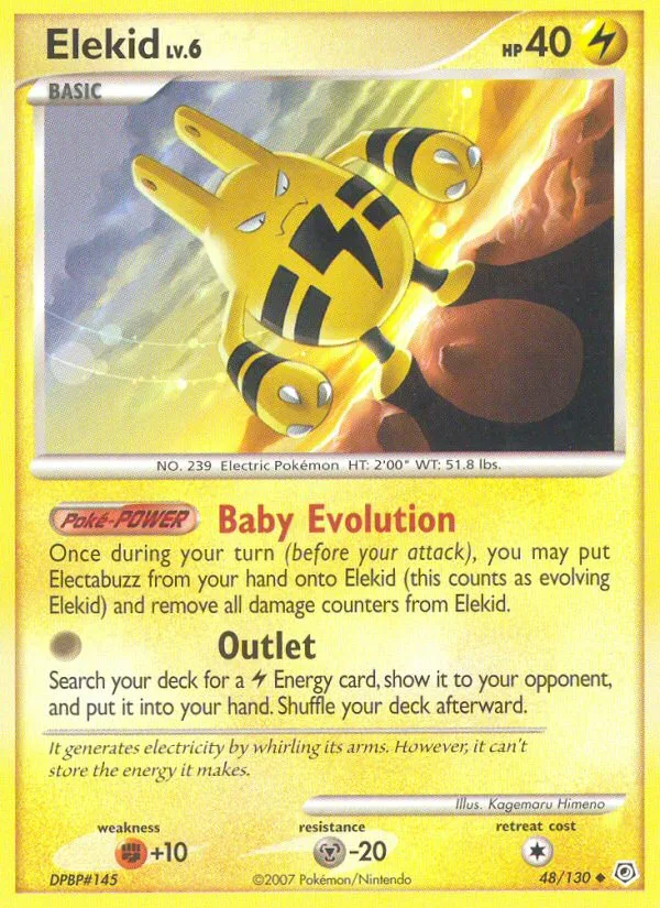 Elekid #48 Diamond & Pearl Pokemon card