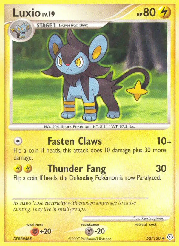 Luxio Diamond & Pearl card