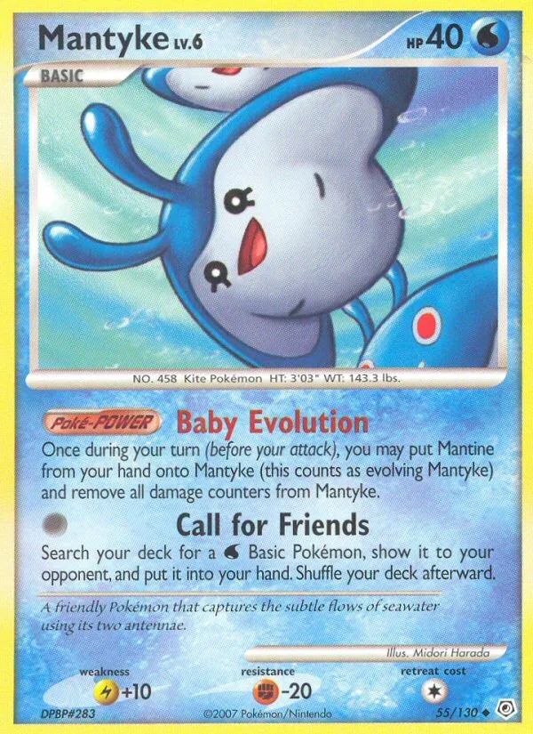 Mantyke #55 Diamond & Pearl Pokemon card