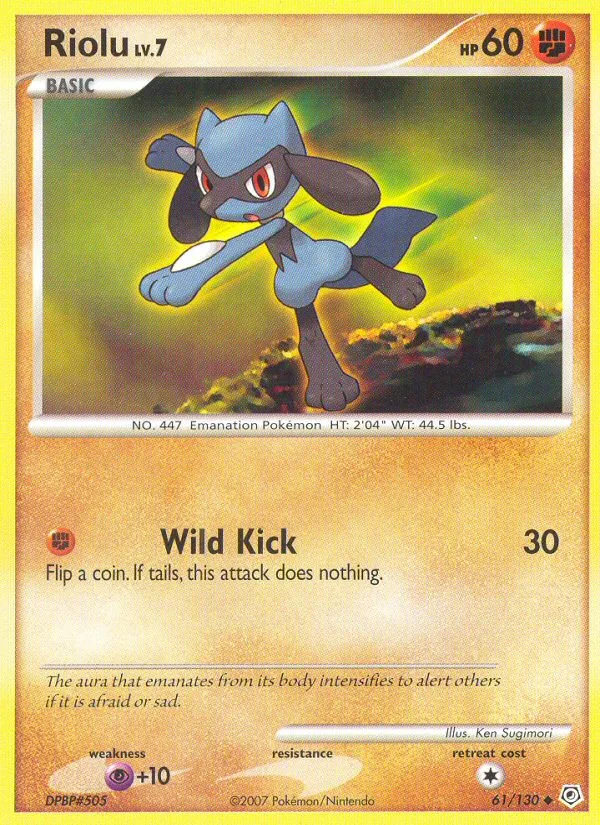 Riolu #61 Diamond & Pearl Pokemon card