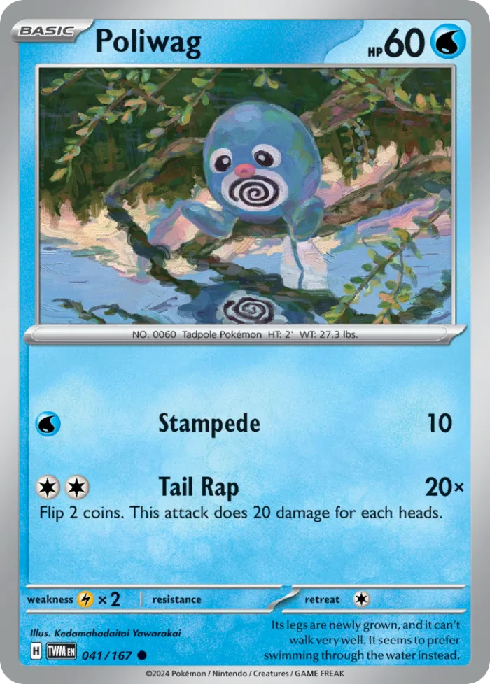Poliwag #41 Twilight Masquerade Pokemon card
