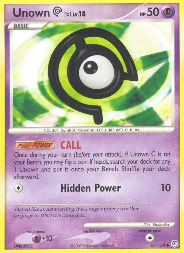 Unown [C] Diamond & Pearl card