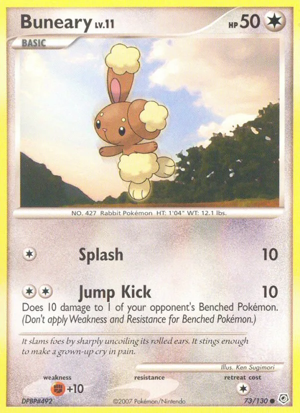 Buneary #73 Diamond & Pearl Pokemon card