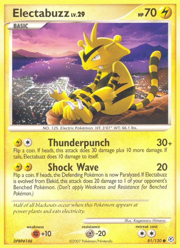 Electabuzz #81 Diamond & Pearl Pokemon card