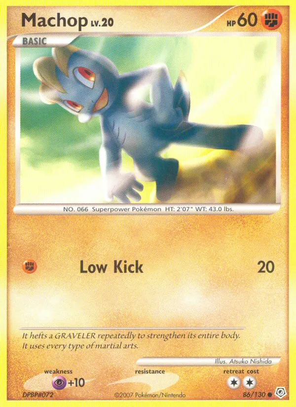 Machop Diamond & Pearl card