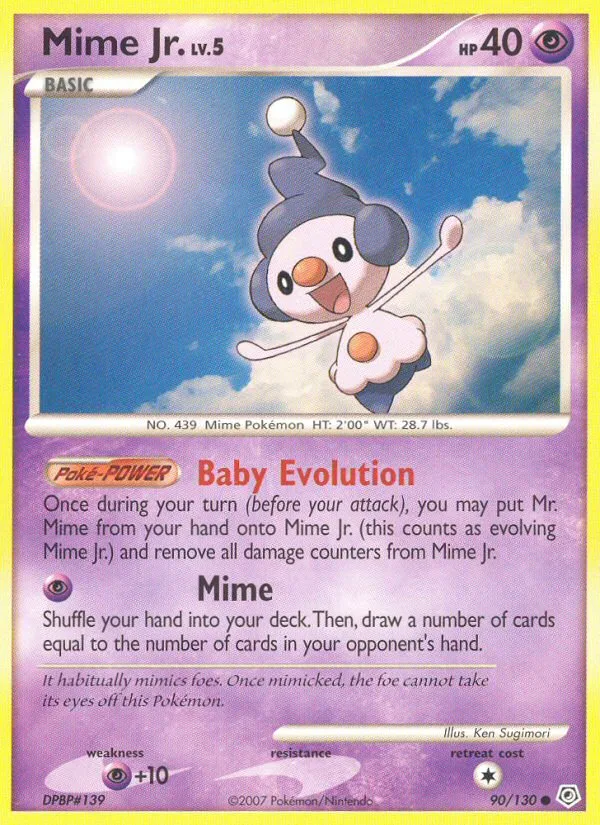 Mime Jr. #90 Diamond & Pearl Pokemon card