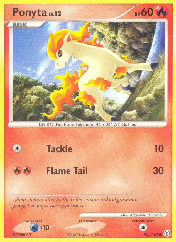 Ponyta #94 Diamond & Pearl Pokemon card