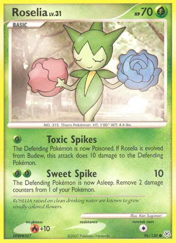Roselia #96 Diamond & Pearl Pokemon card