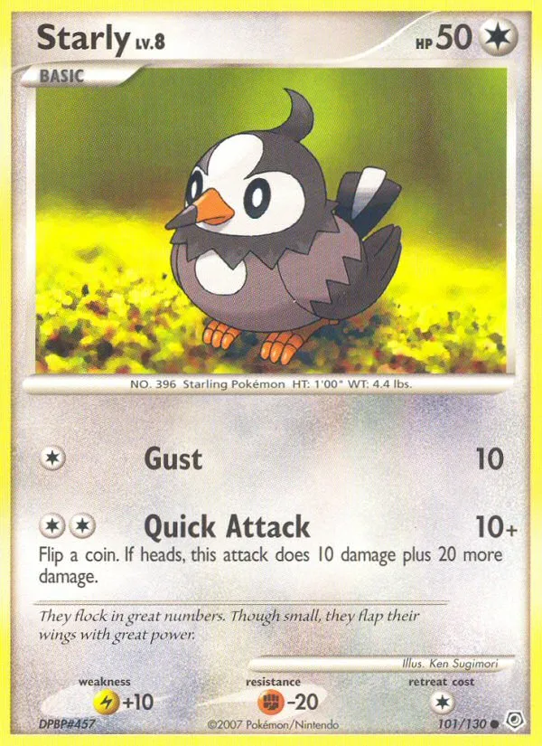 Starly #101 Diamond & Pearl Pokemon card