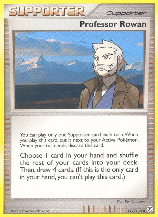 Professor Rowan #112 Diamond & Pearl Pokemon card