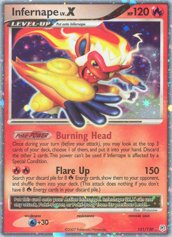 Infernape LV.X #121 Diamond & Pearl Pokemon card
