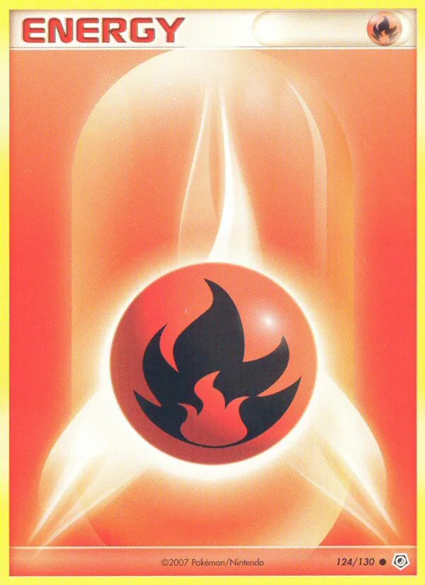 Fire Energy Diamond & Pearl card