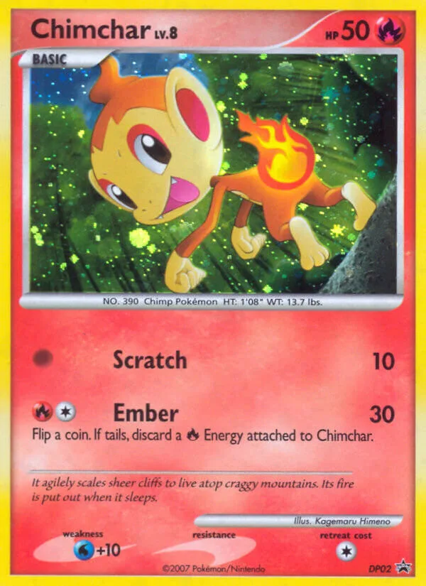 Chimchar #DP02 DP Black Star Promos Pokemon card