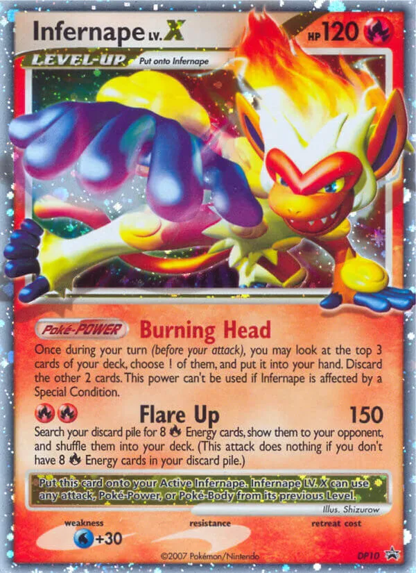 Infernape LV.X #DP10 DP Black Star Promos Pokemon card