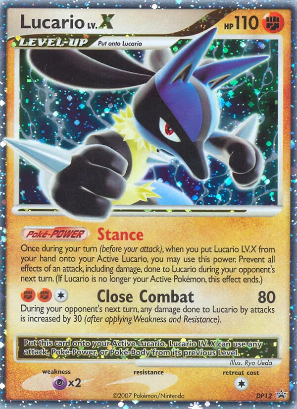 Lucario LV.X #DP12 DP Black Star Promos Pokemon card