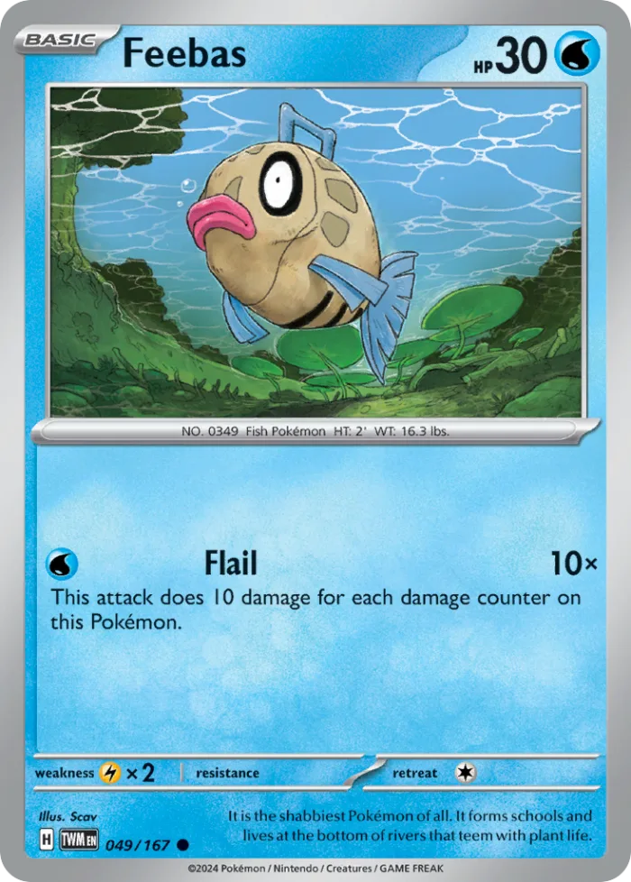 Feebas #49 Twilight Masquerade Pokemon card
