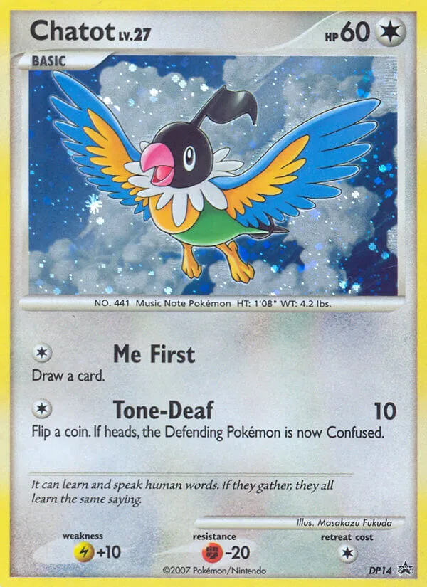 Chatot #DP14 DP Black Star Promos Pokemon card