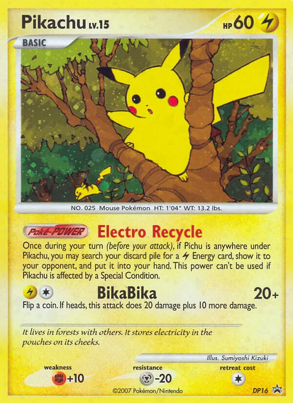 Pikachu #DP16 DP Black Star Promos Pokemon card