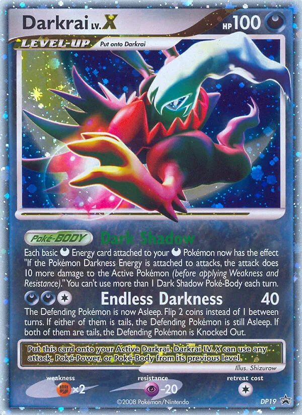 Darkrai LV.X #DP19 DP Black Star Promos Pokemon card