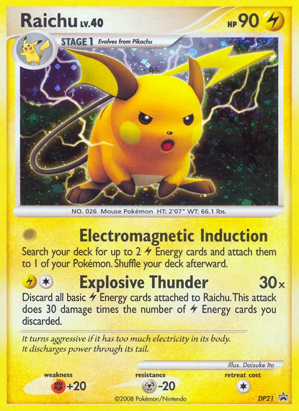 Raichu #DP21 DP Black Star Promos Pokemon card