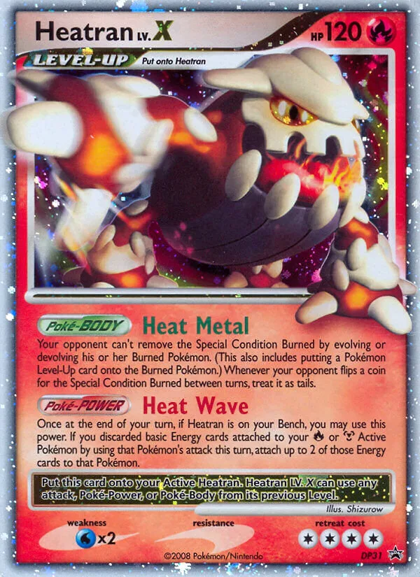 Heatran LV.X #DP31 DP Black Star Promos Pokemon card