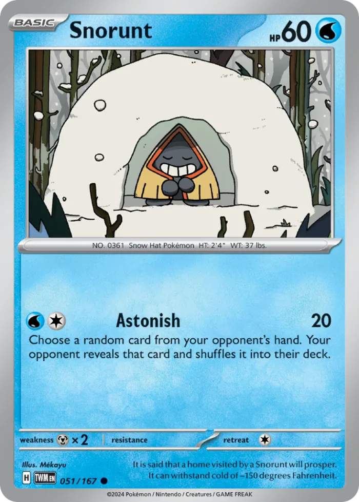 Snorunt #51 Twilight Masquerade Pokemon card