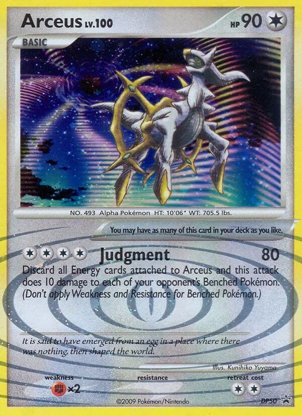 Arceus #DP50 DP Black Star Promos Pokemon card