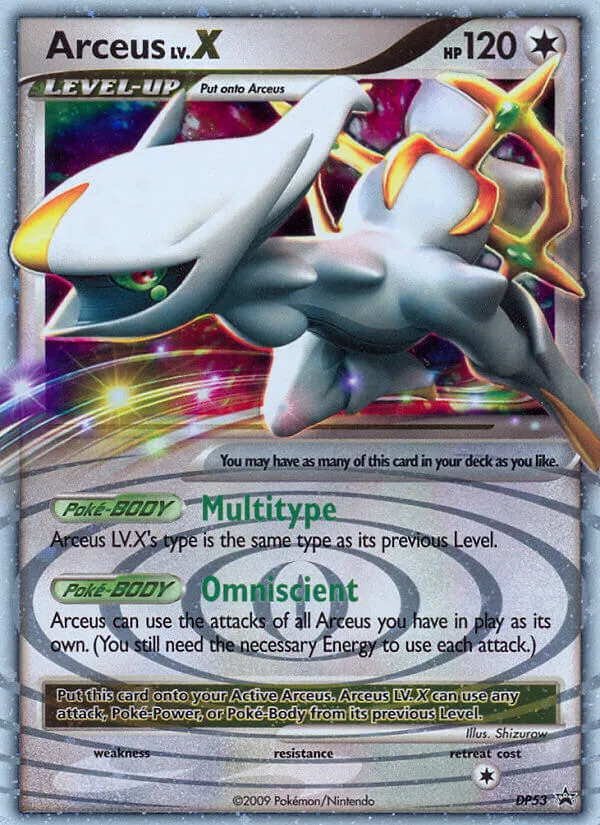 Arceus LV.X #DP53 DP Black Star Promos Pokemon card