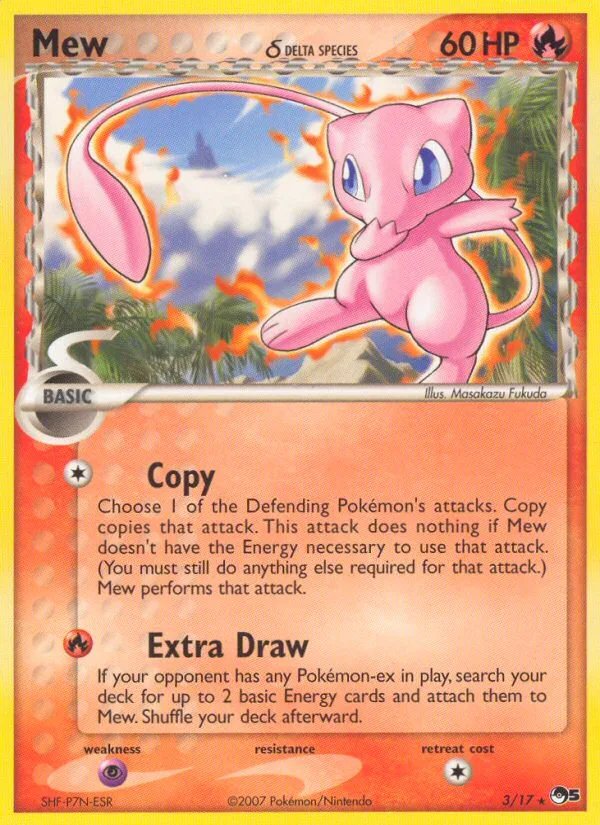 Mew δ #3 POP Series 5 Pokemon card