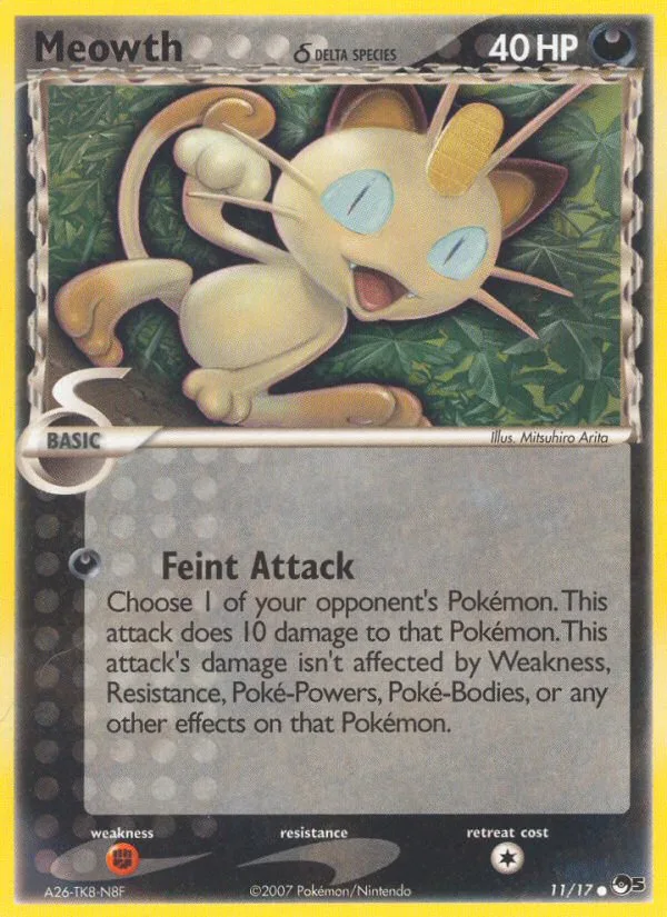 Meowth δ #11 POP Series 5 Pokemon card