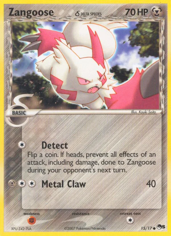 Zangoose δ #15 POP Series 5 Pokemon card