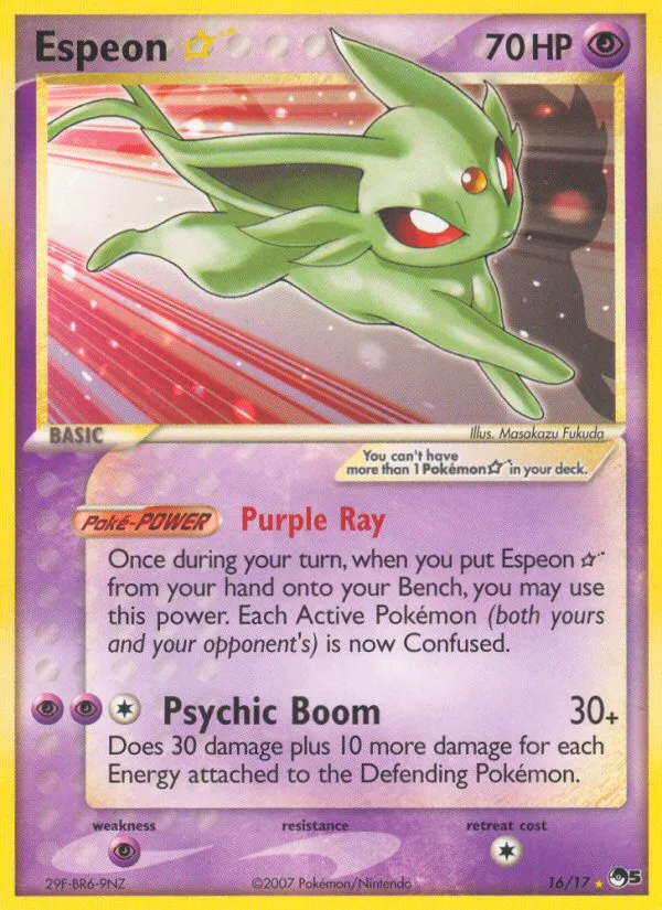 Espeon ★ #16 POP Series 5 Pokemon card