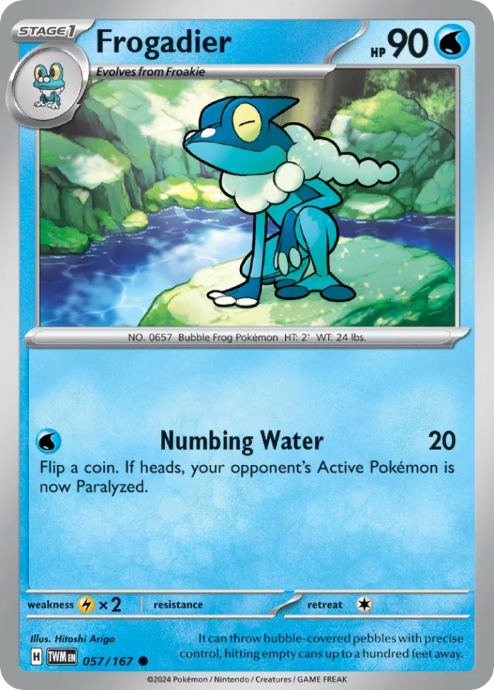 Frogadier #57 Twilight Masquerade Pokemon card