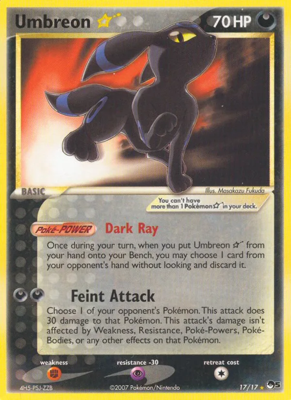 Umbreon ★ #17 POP Series 5 Pokemon card