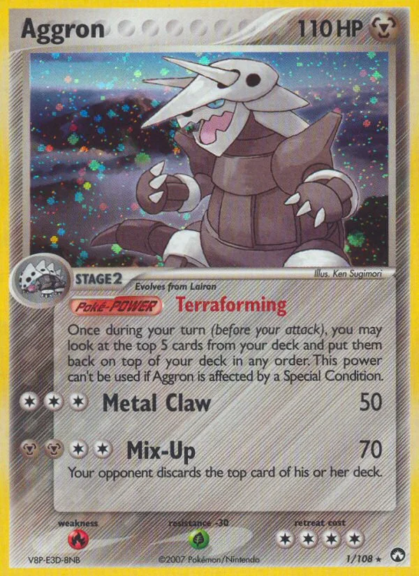 Aggron #1 EX Power Keepers Pokemon card