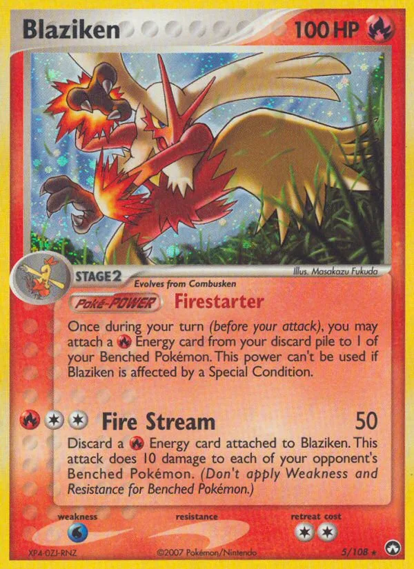 Blaziken #5 EX Power Keepers Pokemon card