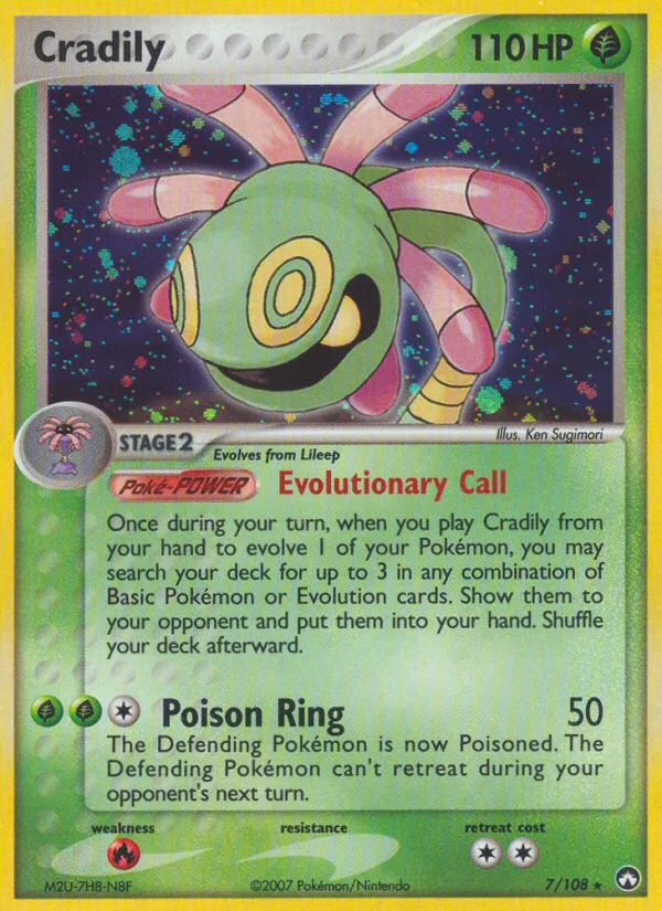 Cradily EX Power Keepers card