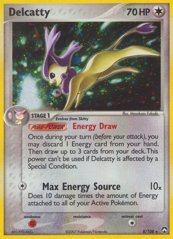 Delcatty #8 EX Power Keepers Pokemon card