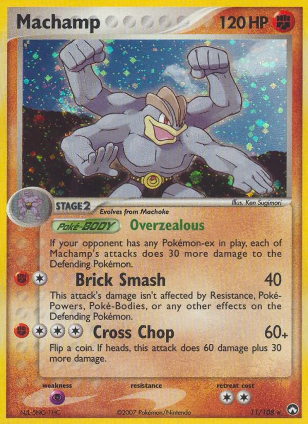 Machamp #11 EX Power Keepers Pokemon card