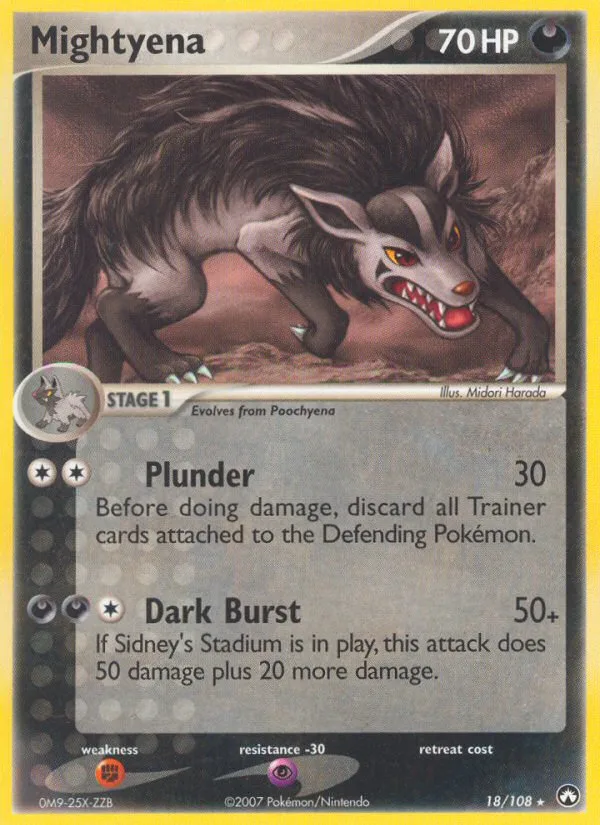Mightyena EX Power Keepers card