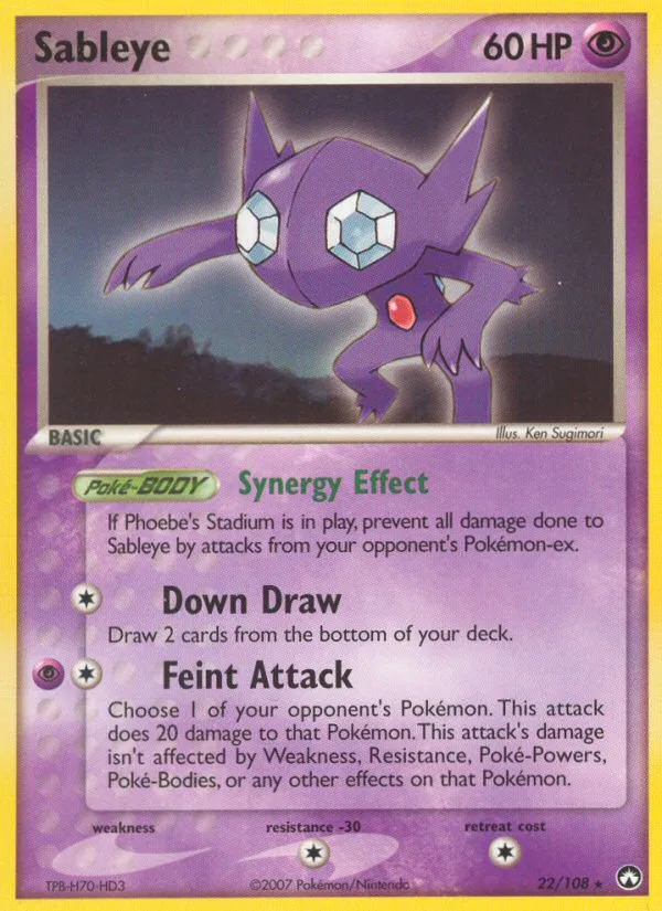Sableye #22 EX Power Keepers Pokemon card