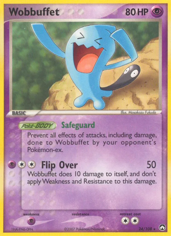 Wobbuffet #24 EX Power Keepers Pokemon card