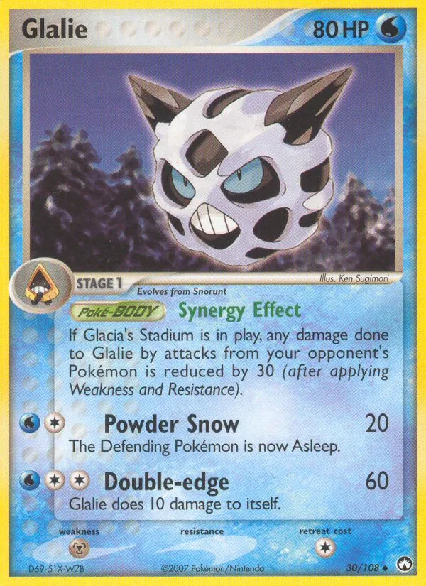 Glalie #30 EX Power Keepers Pokemon card