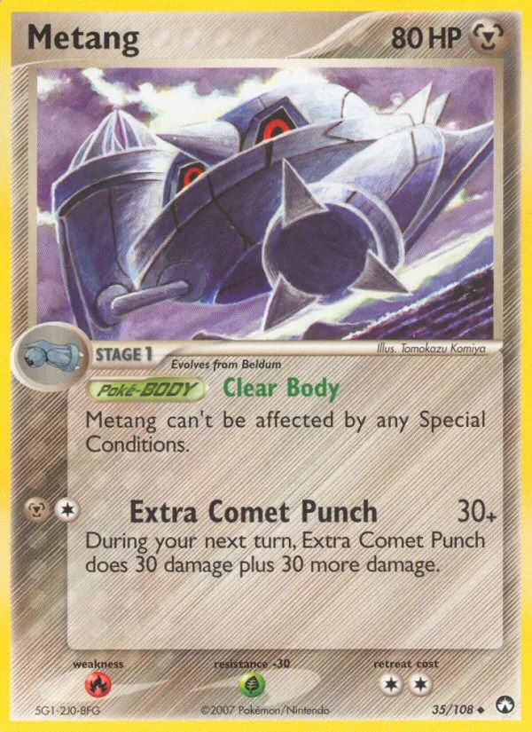 Metang #35 EX Power Keepers Pokemon card