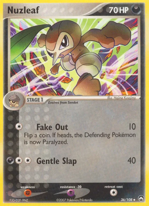 Nuzleaf #36 EX Power Keepers Pokemon card