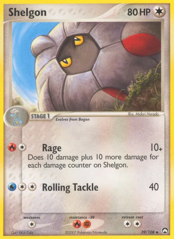 Shelgon #39 EX Power Keepers Pokemon card